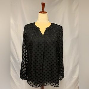Black Polka Dot Blouse